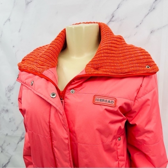 Surrender Ice Road Vintage Winter Ski Jacket Pink & Orange - Picture 2 of 8